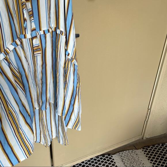 Faithfull the Brand Matilda Stripe Maxi Dress High Low Hem Size 2 - Picture 6 of 15